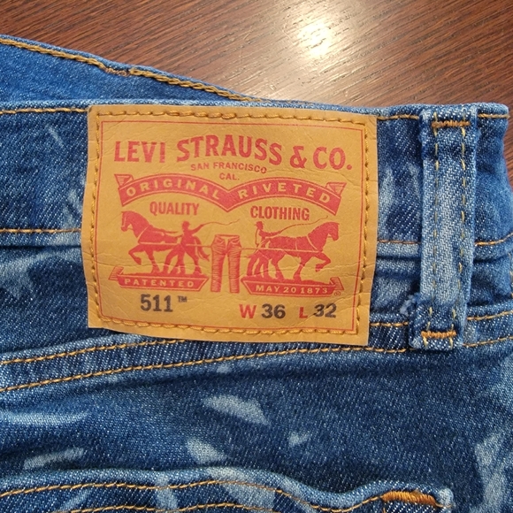 Levi's 511 Palm Leave Print Jeans 36X32 - Picture 5 of 8